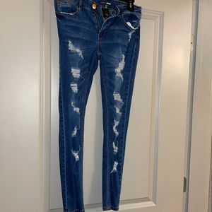 Fashion Nova distressed skinny jeans